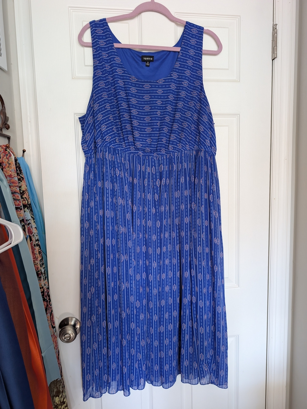 Torrid Royal Blue Printed Sleeveless Dress 3/22